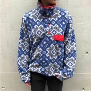 RARE-Patagonia Synchilla Snap-T Fleece Pullover Aurora Channel Blue